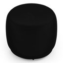 Ver imagem 2 de Puff Decorativo Orgânico Living Molly Redondo Couríssimo Preto - Desk Design