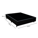 Ver imagem 3 de Cama Box Casal 138 Tecido Sintético Preto com Colchão Belize Bello Box - D33 Preto 57x138x188