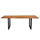 Ver imagem 2 de Mesa de Jantar 6 Lugares Gourmet 230cm x 90cm Madeira Maciça Natural Cor:Madeira Natural