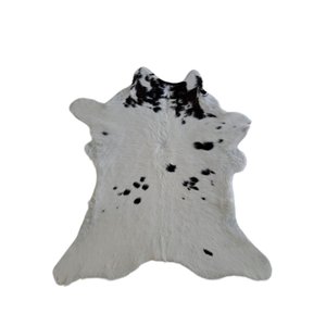 Tapete de Couro Pele Pequena Bezerro Holandez (preto e Branco)