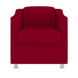 Kit 02 Poltronas Tilla para Recepção Consultorio Sala:vermelho - 3