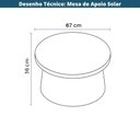 Ver imagem 2 de Mesa Lateral de Apoio Minimalista Solar Rivatti 67 Cm (largura) em Polipropileno Fendi
