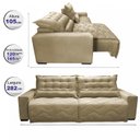 Ver imagem 2 de Sofá Ibiza 2,82m Retrátil, Reclinável com Molas Suede Yescasa