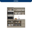 Ver imagem 5 de Cozinha Modulada Compacta Americana 3 Peças Torre Quente com Balcão para Pia Unna Griss Yescasa