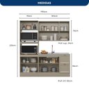 Ver imagem 3 de Cozinha Modulada Compacta Americana 3 Peças Torre Quente com Balcão para Pia Unna Griss Yescasa
