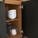Ver imagem 6 de Armário de Cozinha Completa 10 Portas 230cm Canela/Preto Grid Elara Kappesberg