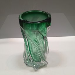 Vaso Decorativo Enfeite Casa Vidro 22x10x10cm Verde - 3