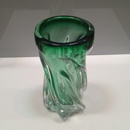 Vaso Decorativo Enfeite Casa Vidro 22x10x10cm Verde - 4