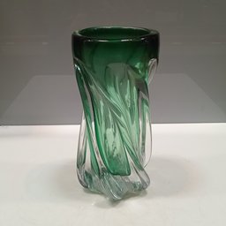 Vaso Decorativo Enfeite Casa Vidro 22x10x10cm Verde - 5