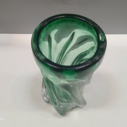 Vaso Decorativo Enfeite Casa Vidro 22x10x10cm Verde - 6