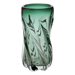 Vaso Decorativo Enfeite Casa Vidro 22x10x10cm Verde - 1