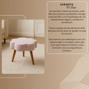 Ver imagem 6 de Puff Flor em Bouclé com Pés em Madeira Maciça Reforçada