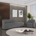 Ver imagem 2 de Sofá 4 Lugares Orgânico 220cm Morgan e Poltrona Lua Suede Grafite D03 - D’Rossi