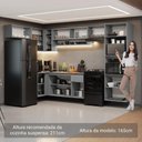 Ver imagem 5 de Armário de Cozinha Completa de Canto Suspenso 465cm Nice Madesa 06 Cinza