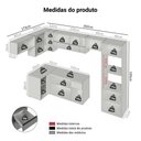 Ver imagem 3 de Armário de Cozinha Completa de Canto Suspenso 465cm Nice Madesa 06 Cinza
