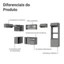 Ver imagem 4 de Armário de Cozinha Completa de Canto Suspenso 465cm Nice Madesa 06 Cinza