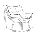 Ver imagem 4 de Poltrona Decorativa Luxor Prime Veludo Azul Marinho Base Fixa em Madeira Maciça