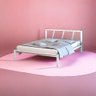 Cama para Dormitório Casal Helena de Ferro Estilo Industrial Cor:branco - 3