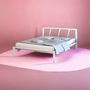 Ver imagem 3 de Cama para Dormitório Casal Helena de Ferro Estilo Industrial Cor:branco