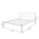 Ver imagem 5 de Cama para Dormitório Casal Helena de Ferro Estilo Industrial Cor:branco