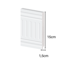 Ver imagem 2 de Rodapé Poliestireno 15cm Branco 53315 Arquitech Versalhes