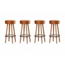 Ver imagem 1 de Kit 04 Banquetas Alta para Cozinha Área Gourmet Berlin Couríssimo Amarula - Desk Design