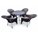 Ver imagem 1 de Jogo de Mesa e Cadeiras Área Externa Jardim Varanda em Alumínio e Fibra Sintética