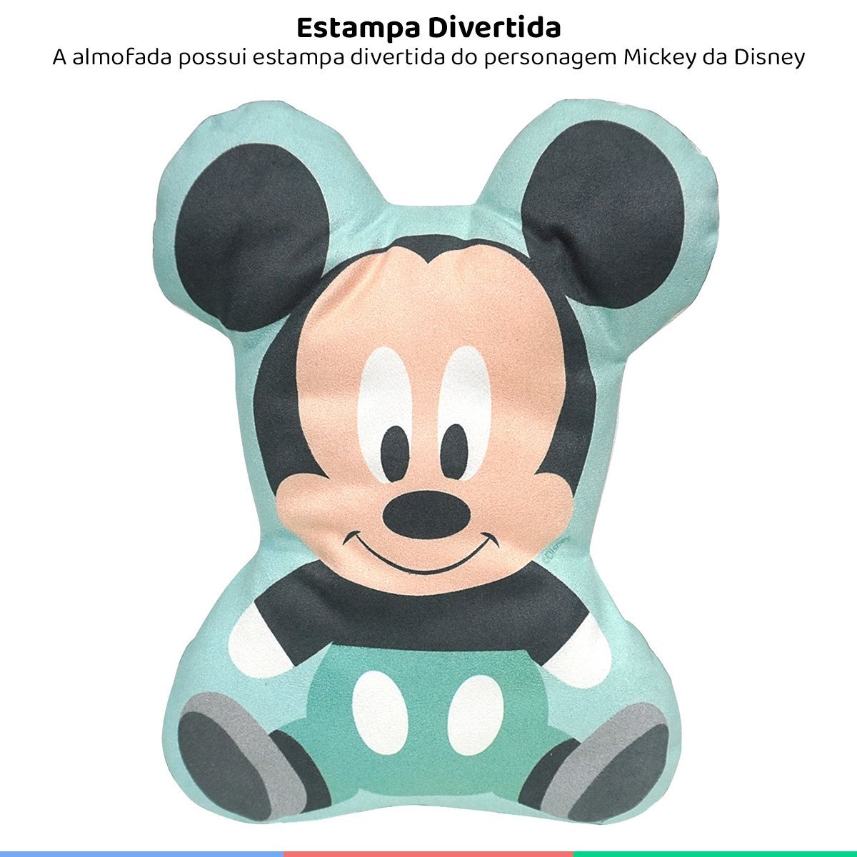 Almofada 2D Berço Bebê Recém Nascido Infantil Macio Lavável Disney Mickey BabyGo Baby Go Almofada -  - 3