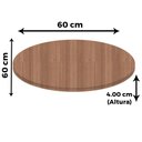 Ver imagem 3 de Tampo Redondo 60 Cm (largura) Pe40 Pandin Mdp 4,00 Cm (altura) Cor Noce Naturalle