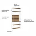 Ver imagem 5 de Estante 7 Prateleiras 211,5cm Home Office Artesano Concept Marrom/Nogal Sevilha/Branco