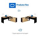 Ver mais imagens de Mesa L Diretor Dinâmica 150cm a 170cm Pés Painel Mac Pr F5 Cor:macadâmia com Preto