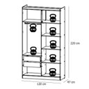 Ver imagem 3 de Guarda Roupa Soleiro Milan 4 Portas Capuccino Off White Acetinado - Thb