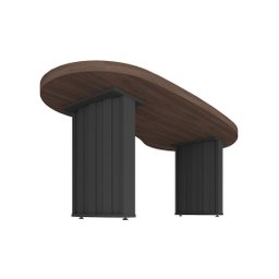 Mesa Escrivaninha para Escritório Tamburato Organic | Artany:charuto/preto - 3