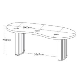 Mesa Escrivaninha para Escritório Tamburato Organic | Artany:charuto/preto - 5