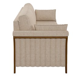 Sofá Decorativo 3 Lugares 222cm Market Linho Cru - Gran Belo - 7