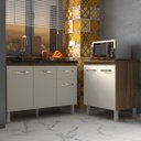 Ver imagem 2 de Armário Cozinha Gabinete Pia de 120 cm Aline e Balcão Jane para Forno Elétrico ou Microondas Savana