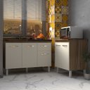 Ver imagem 3 de Armário Cozinha Gabinete Pia de 120 cm Aline e Balcão Jane para Forno Elétrico ou Microondas Savana