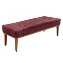 Ver imagem 1 de Recamier Decorativo 140cm Kors Veludo Pés de Madeira Vinho - Gran Belo
