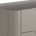 Ver imagem 5 de Mesa de Cabeceira Orgânica 2 Gavetas Pés Industrial Dourado Bliss I03 Grigio - Lyam Decor