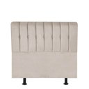 Ver imagem 1 de Cabeceira Estofada Kiara 100cm Solteiro Box Quarto Corino Bege - Gat Magazine