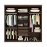 Guarda Roupa Casal 6 Portas 3 Gavetas Olimpo Tcil Cacau / Off Whitte - 6