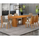 Ver imagem 2 de Mesa de Jantar Isis Orgânico Cinamomo Base em Madeira 1,80 M Leifer Móveis