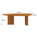Ver imagem 3 de Mesa de Jantar Isis Orgânico Cinamomo Base em Madeira 1,80 M Leifer Móveis