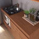 Ver imagem 2 de Balcão para Cooktop 1,40m 5 Bocas 1 Nicho com 2 Portas e 2 Gavetas Turim Nature Lojas Movelove