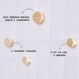 Cabideiro Redondo - Kit com 4 unidades CASA 67 - 2