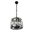 Ver imagem 1 de Pendente Hexagonal Preto Vidro Transparente 3e14 22x30cm Paris Luz