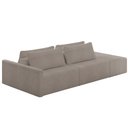 Ver imagem 1 de Sofá Ilha Modular com Puff para Sala Living 252cm Georgia K04 Bouclê Bege Escuro - Mpozenato
