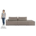 Ver imagem 5 de Sofá Ilha Modular com Puff para Sala Living 252cm Georgia K04 Bouclê Bege Escuro - Mpozenato