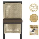 Ver imagem 3 de Mesa Bistrô e 4 Banquetas Roma Preta Corda Náutica Estofado 9 Trama Original