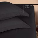 Ver imagem 3 de Kit 2 Fronhas Slim com 3 Abas 50cm X 70cm Micropercal 200 Fios - Preto